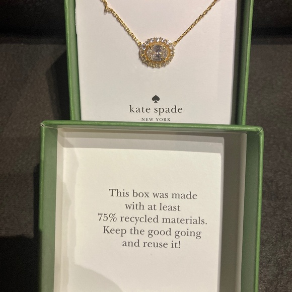 kate spade Jewelry - Kate Spade necklace gold necklace w/cubic zirconia